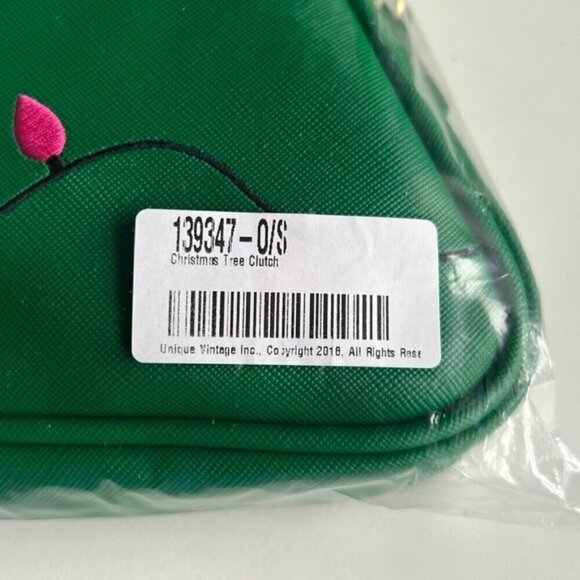 "Can't Clutch" This Christmas Tree Bag - Green/Multi. NWT - Picture 3 of 11